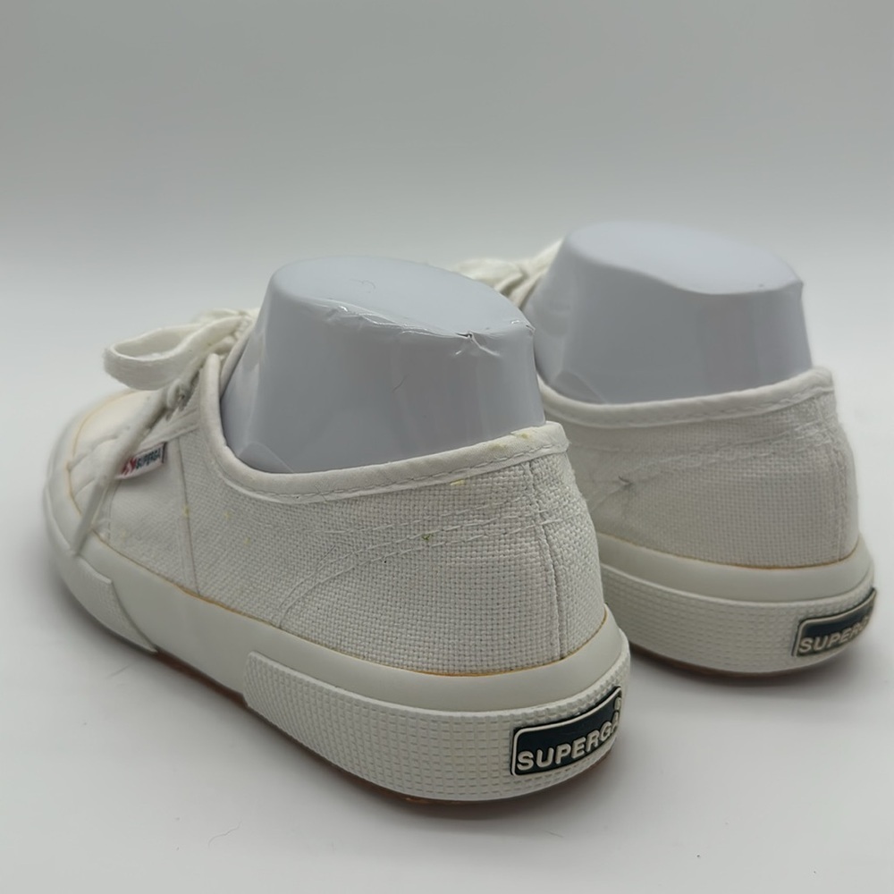 Superga Women's Cotu Classic 2750 White Canvas Sneakers Sz 37.5 US 7 EUC - Picture 6 of 16